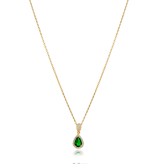 COLLAR ESMERALDA Plata de Ley 925 · Oro 18k