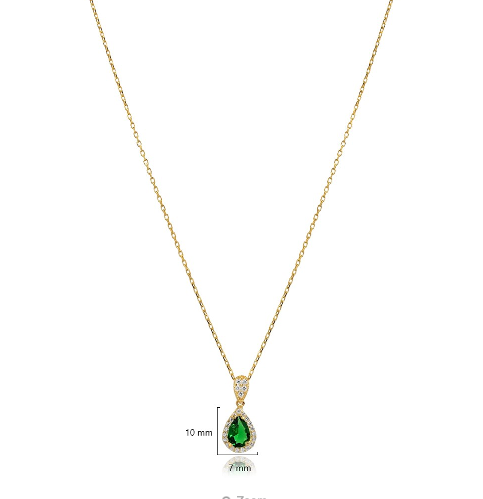 COLLAR ESMERALDA Plata de Ley 925 · Oro 18k