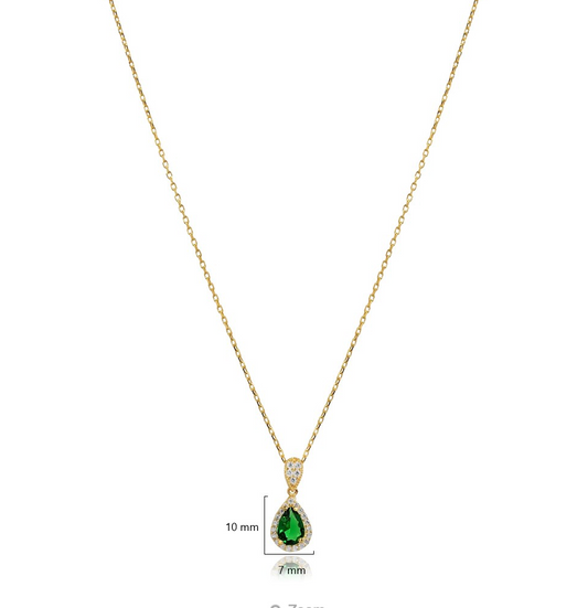 COLLAR ESMERALDA Plata de Ley 925 · Oro 18k