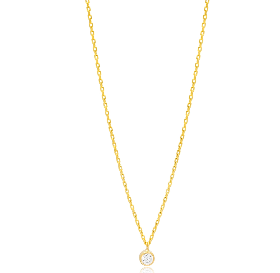 COLLAR ESFERA Plata de Ley 925 · Oro 18k