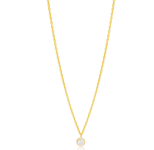 COLLAR ESFERA Plata de Ley 925 · Oro 18k