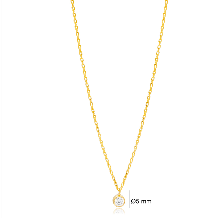 COLLAR ESFERA Plata de Ley 925 · Oro 18k