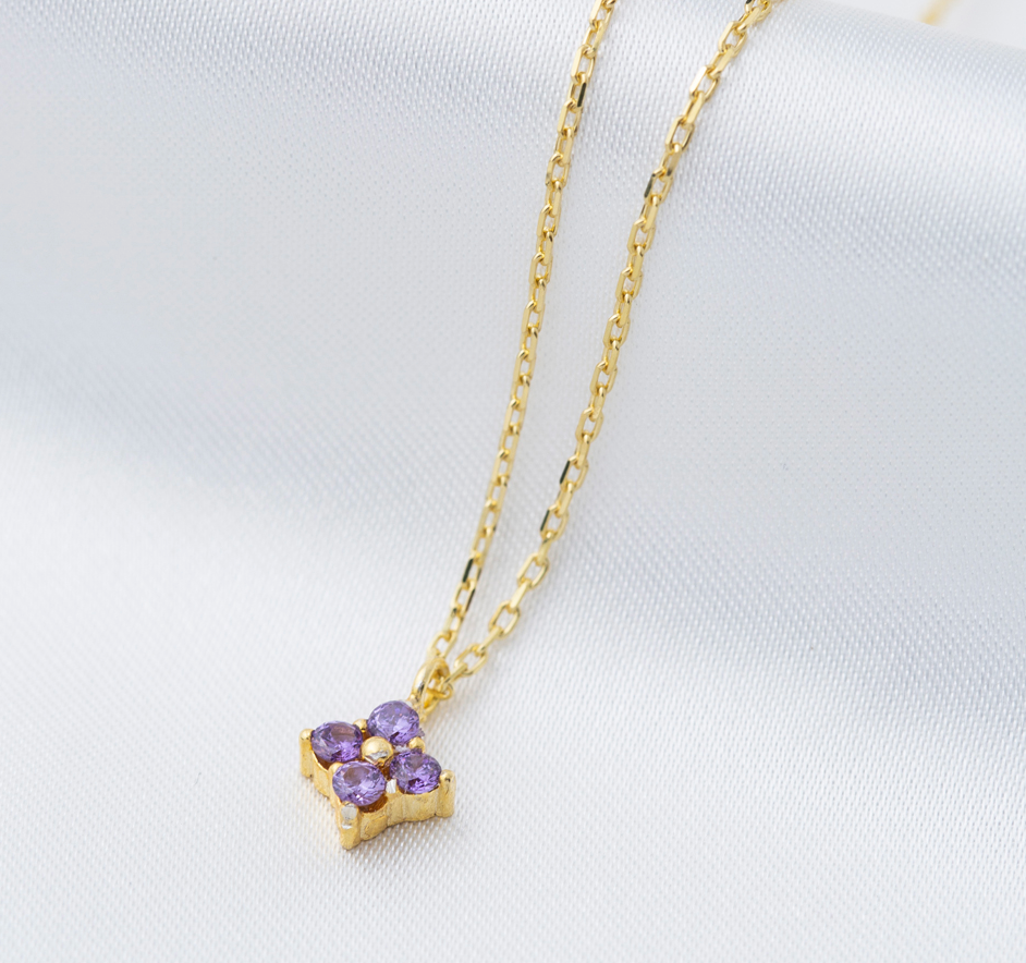 COLLAR VIOLETTE Plata de Ley 925 · Oro 18k