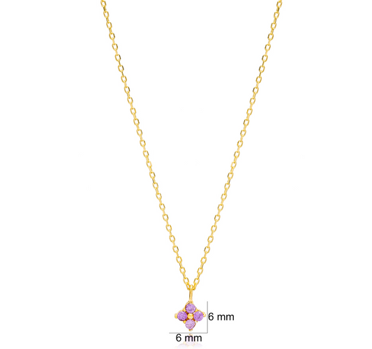 COLLAR VIOLETTE Plata de Ley 925 · Oro 18k