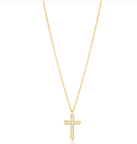 COLLAR CELESTE Plata de Ley 925 · Oro 18k