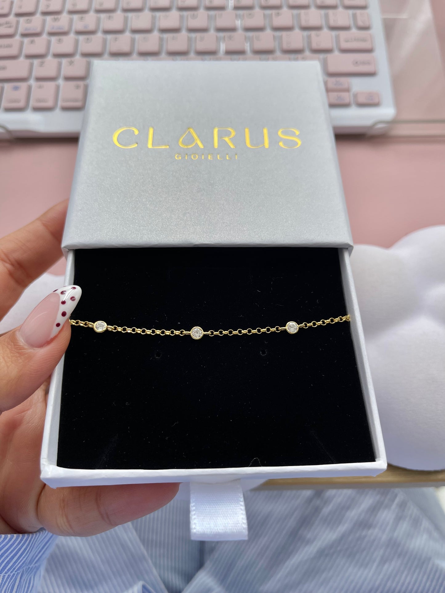 PULSERA ESFERA Plata de Ley 925 · Oro 18k