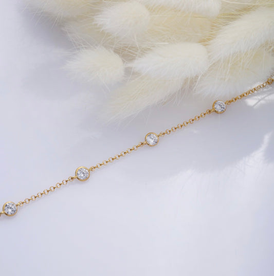 PULSERA ESFERA Plata de Ley 925 · Oro 18k