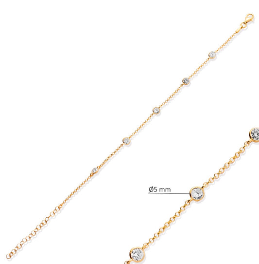 PULSERA ESFERA Plata de Ley 925 · Oro 18k